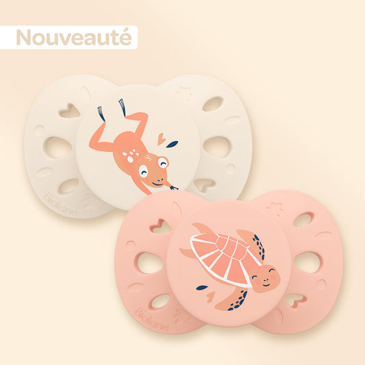 Lot de 2 sucettes anatomiques animaux