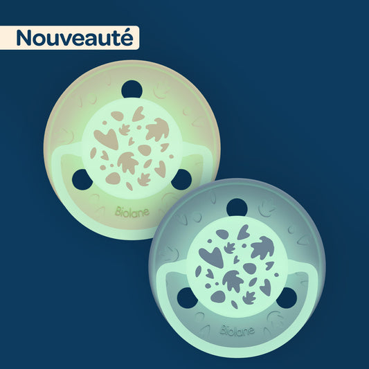 Lot de 2 sucettes nuit rondes - Nuit