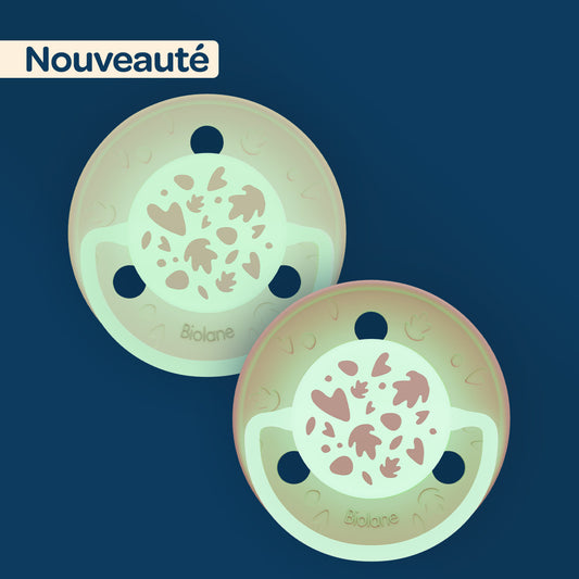 Lot de 2 sucettes nuit rondes - Nuit