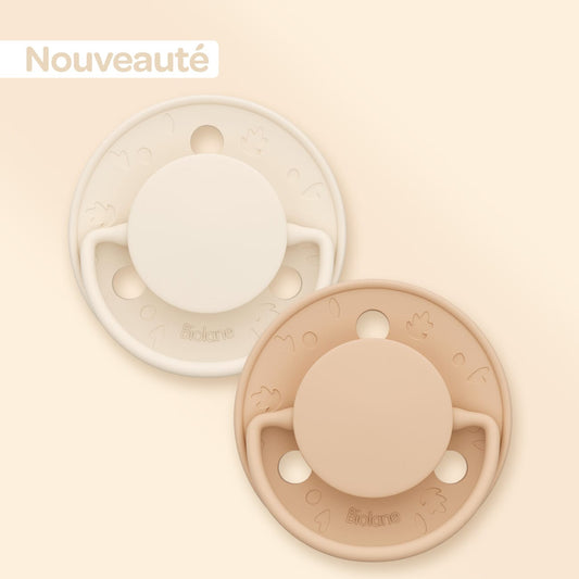 Lot de 2 sucettes rondes Marron