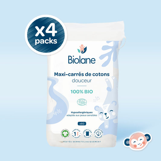 Maxi-carrés de cotons lot de 4