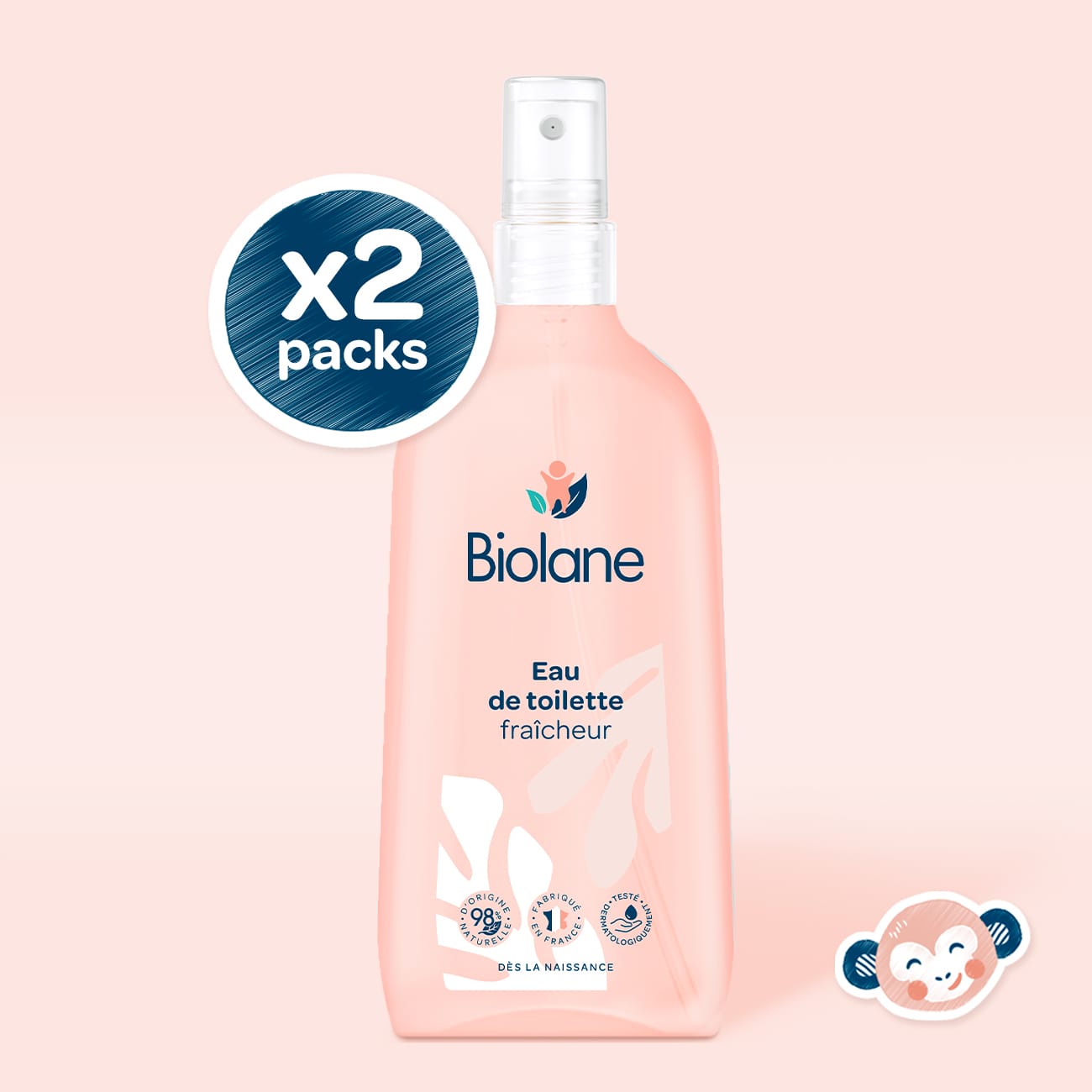 Eau de toilette fraîcheur lot de 2