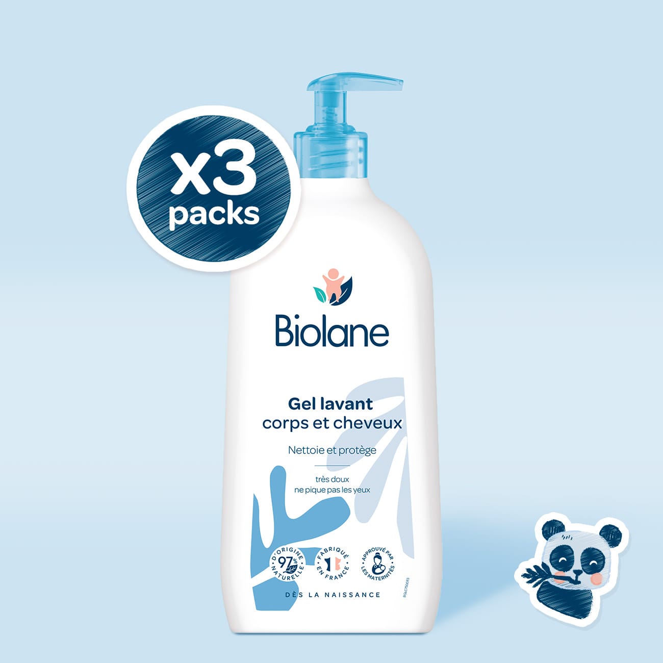 Gel lavant corps & cheveux 2 en 1 lot de 3