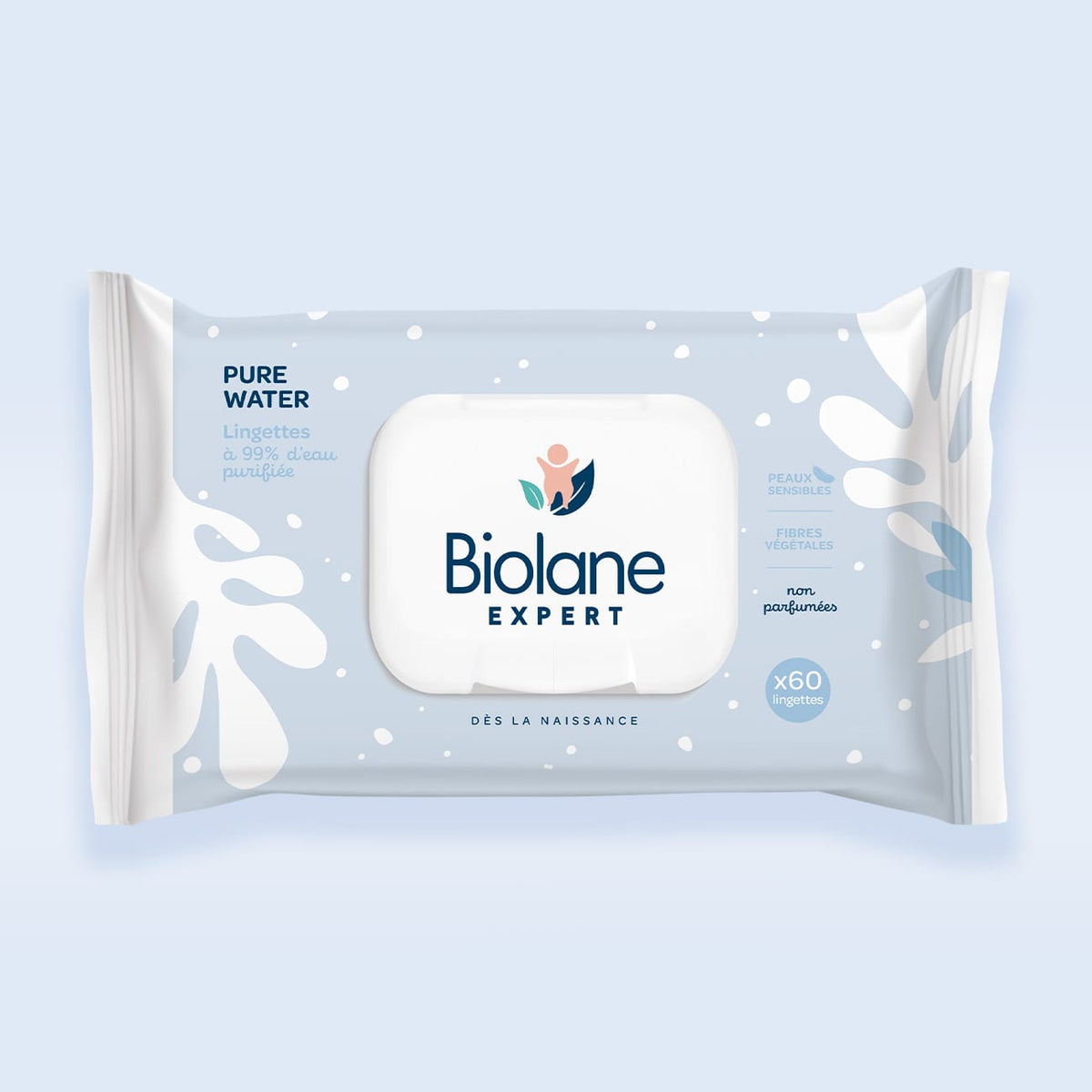 Biolane Expert Lingettes Pure Water x60 - Biolane Expert