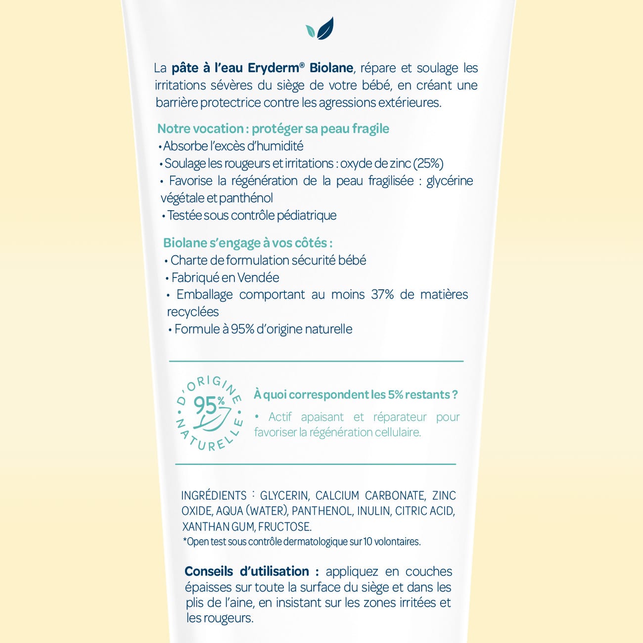 Pâte à l'eau Eryderm