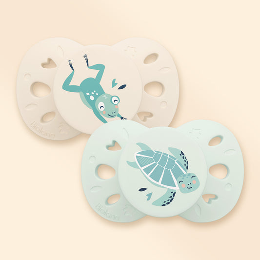 Lot de 2 sucettes anatomiques animaux