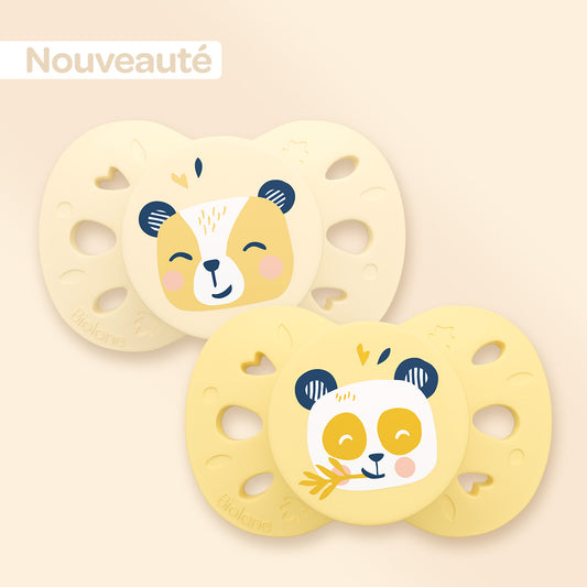 Lot de 2 sucettes anatomiques animaux