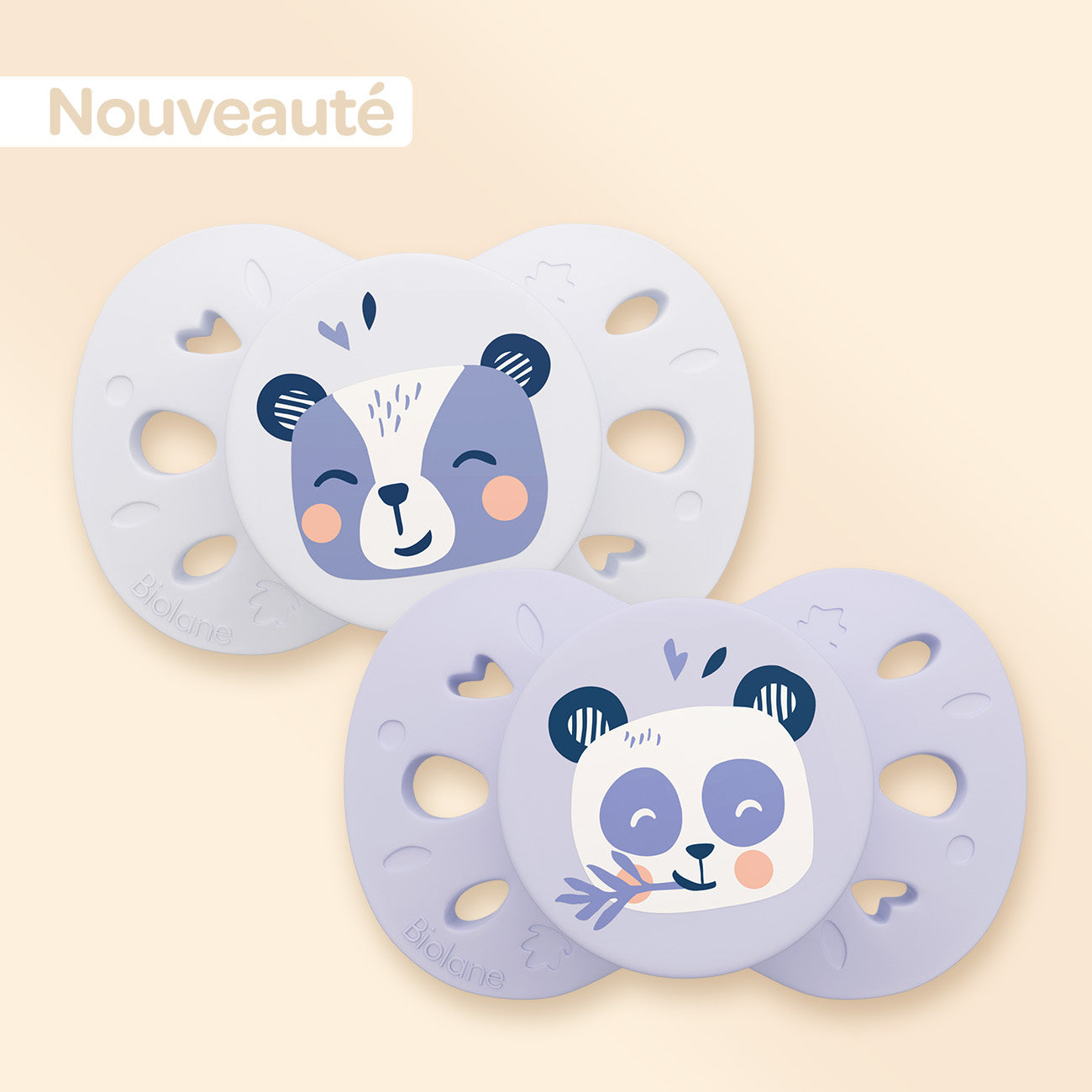 Test couleurs - Lot de 2 sucettes anatomiques animaux