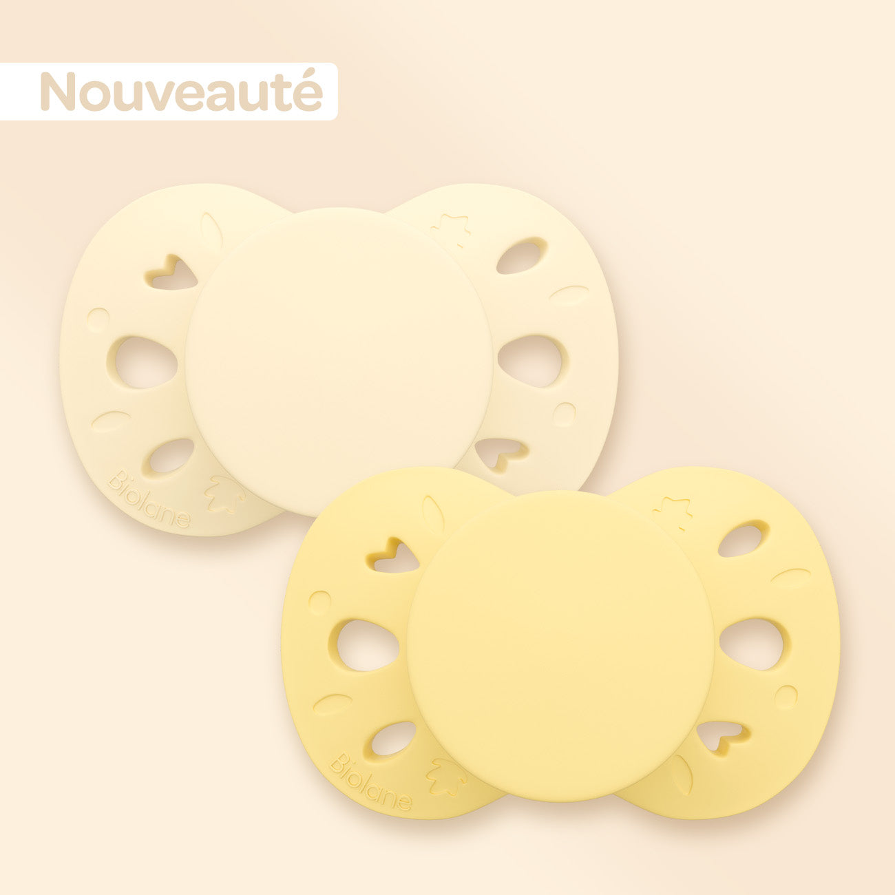 Test couleurs-Lot de 2 sucettes anatomiques