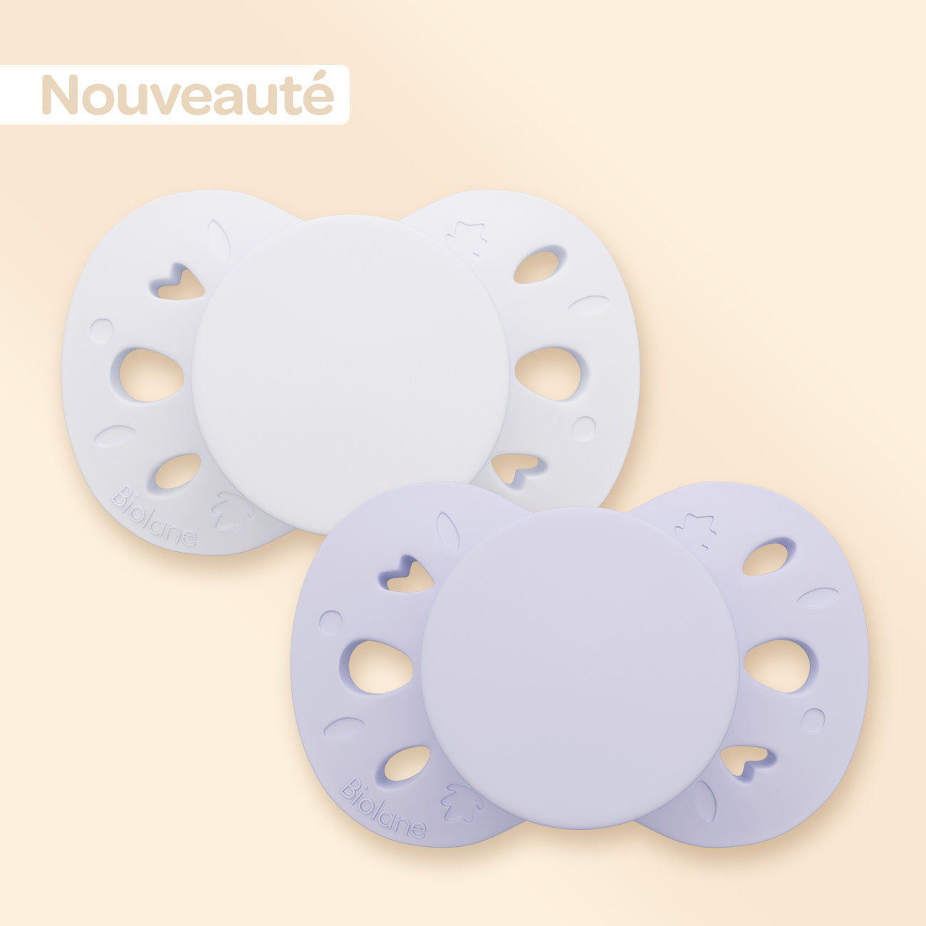 Test couleurs-Lot de 2 sucettes anatomiques