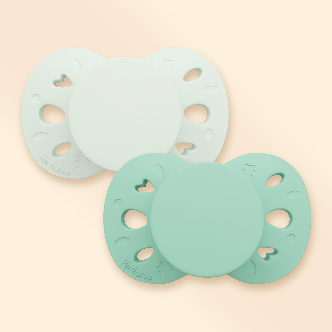 Test couleurs-Lot de 2 sucettes anatomiques