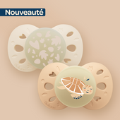 Lot de 2 sucettes nuit anatomiques animaux