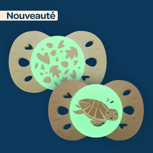 Lot de 2 sucettes nuit anatomiques animaux - Nuit