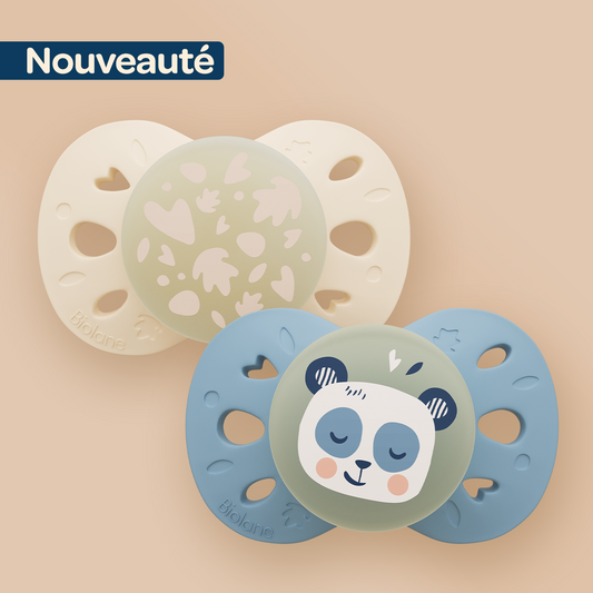 Lot de 2 sucettes nuit anatomiques animaux