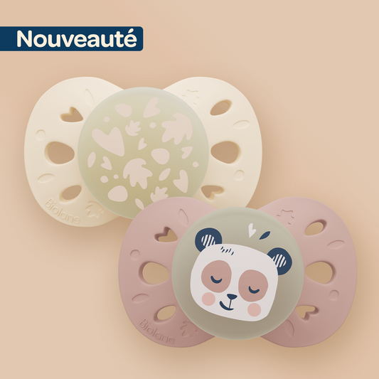 Lot de 2 sucettes nuit anatomiques animaux