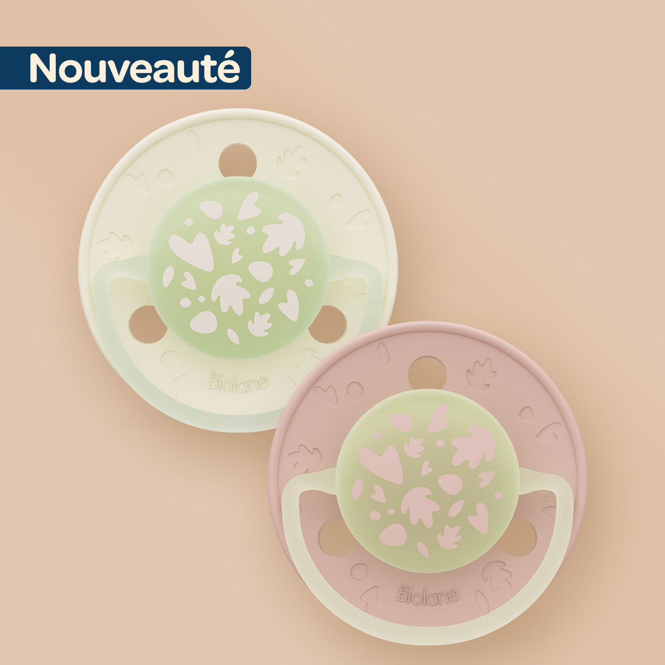 Lot de 2 sucettes nuit rondes