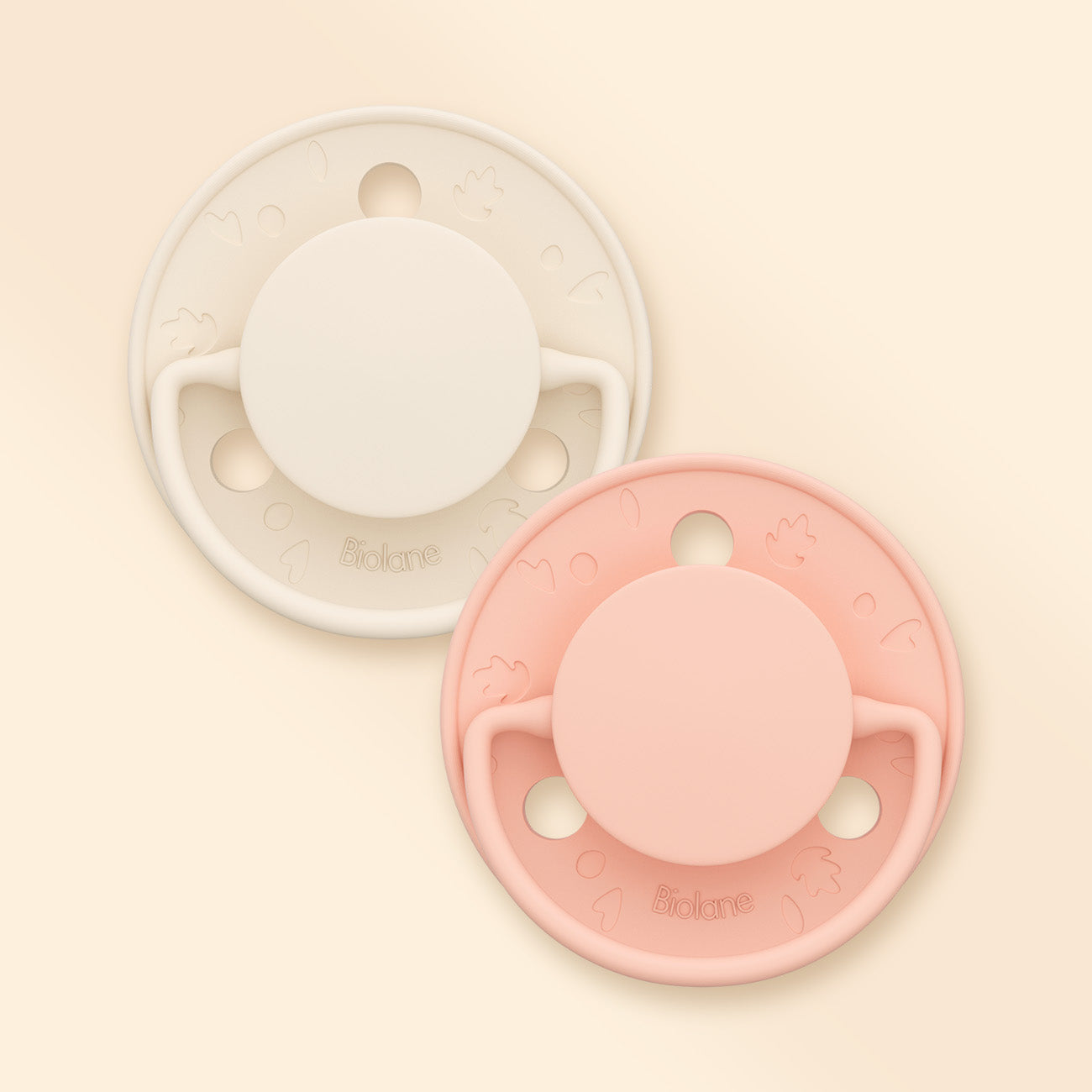 Lot de 2 sucettes rondes Rose