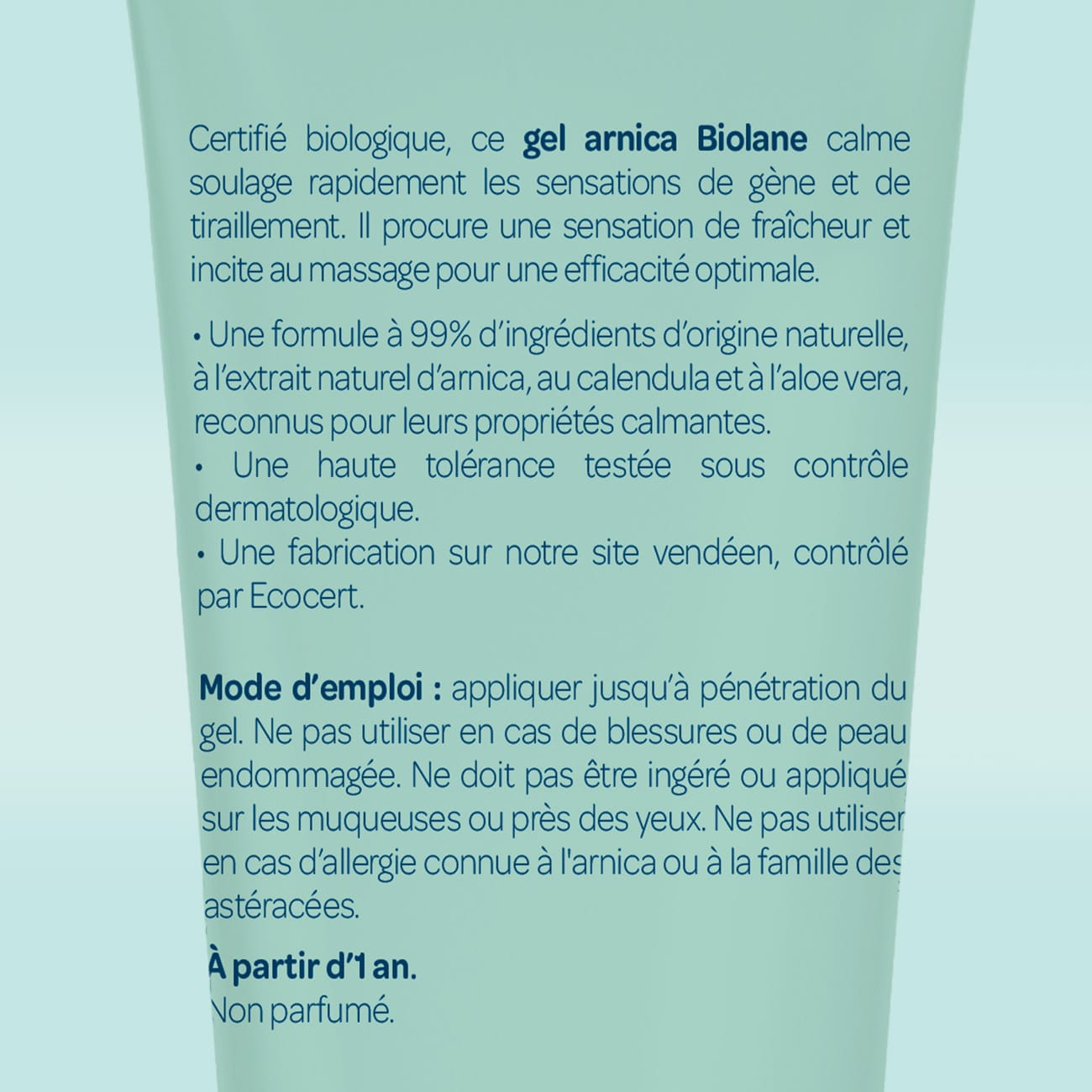 Gel à l'arnica certifié biologique