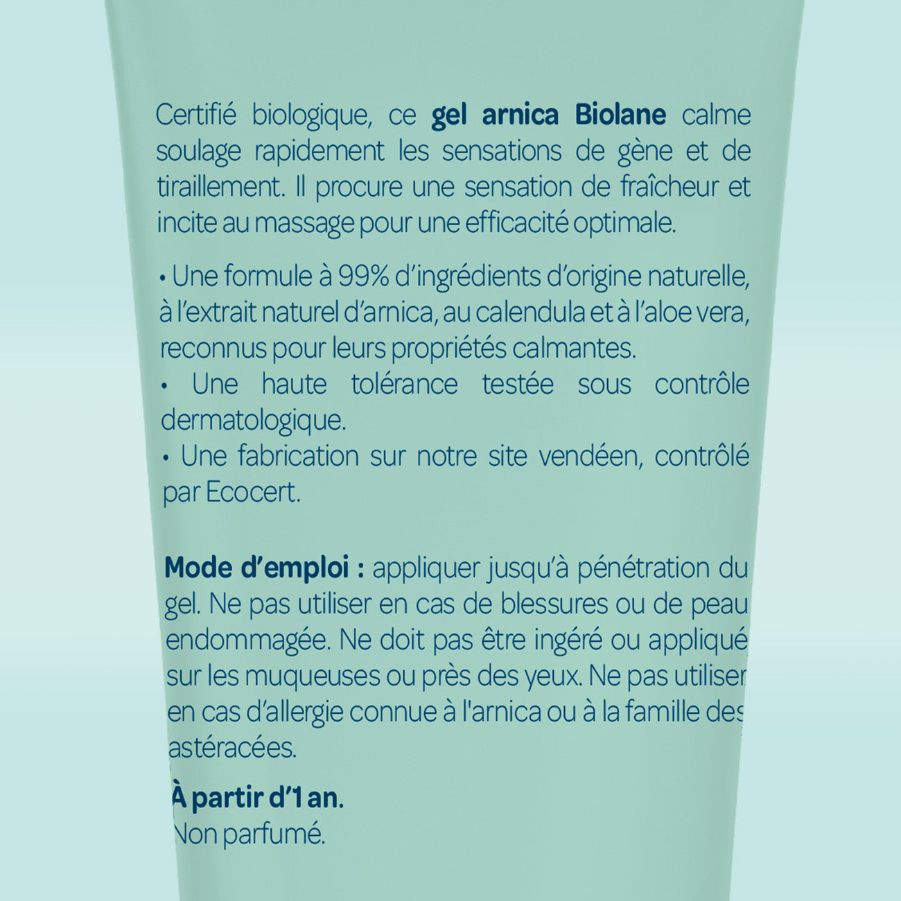 Gel à l'arnica certifié biologique