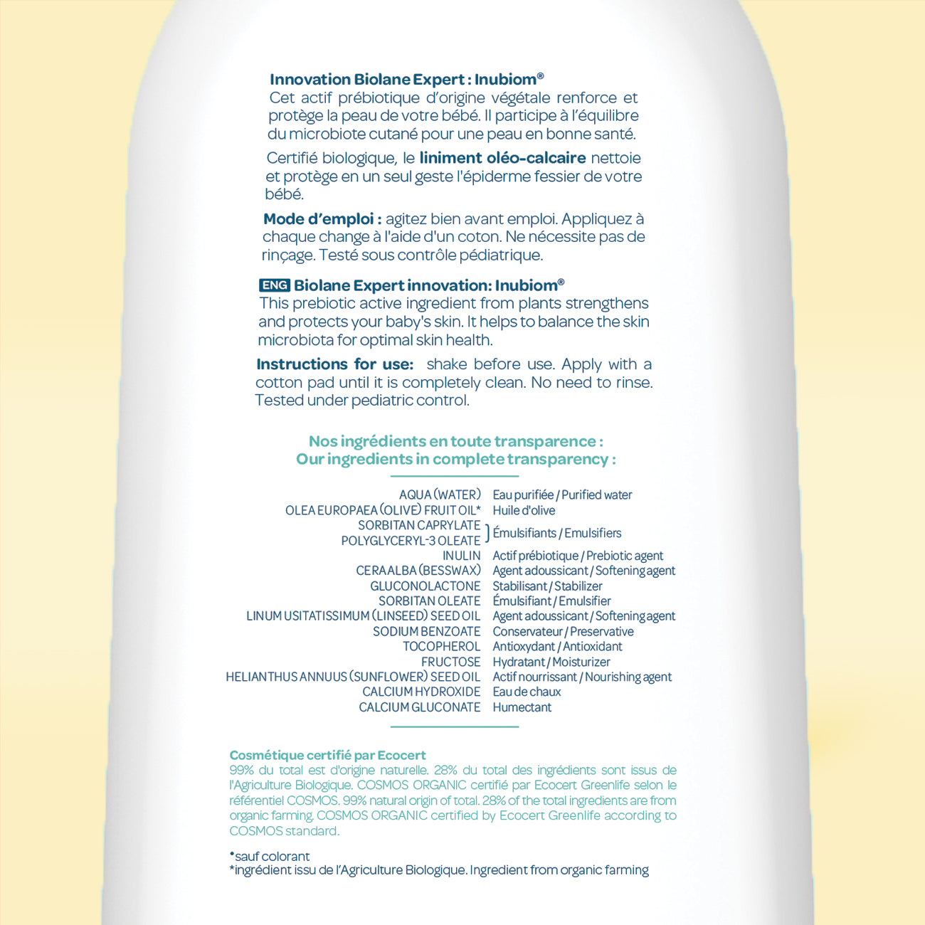 Liniment certifié biologique Biolane Expert