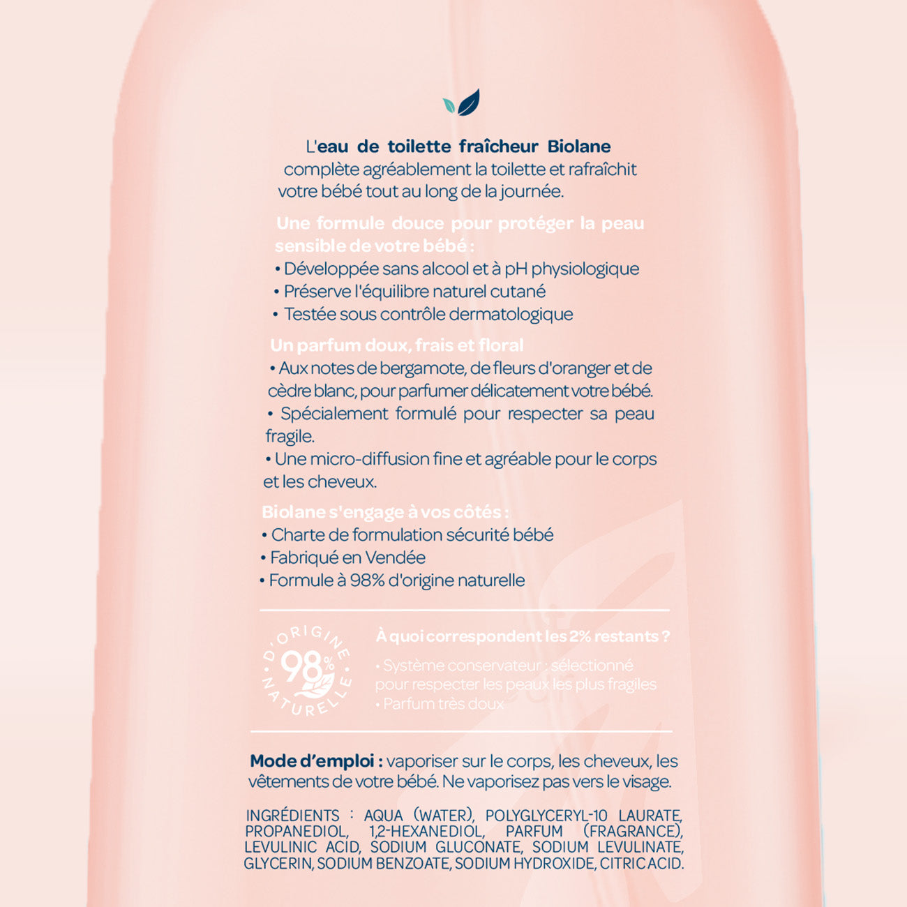 Eau de toilette fraîcheur