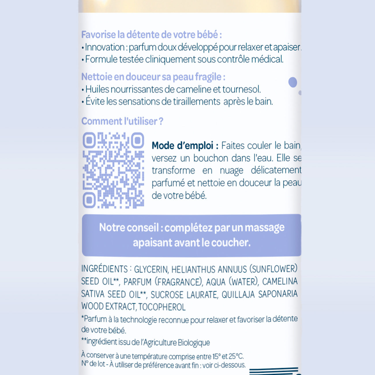 BIOLANE - Huile de massage - Bébé - Détente - Parfum relaxant et apaisant -  99% d'ingrèdients naturels - 50ml - Fabriqué en France, Blanc, 50.00 ml  (Lot de 1) : : Bébé et Puériculture