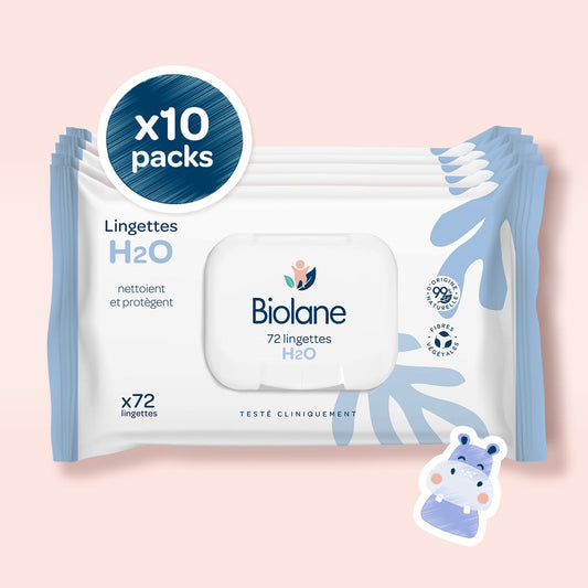 Lingettes H2O lot de 10