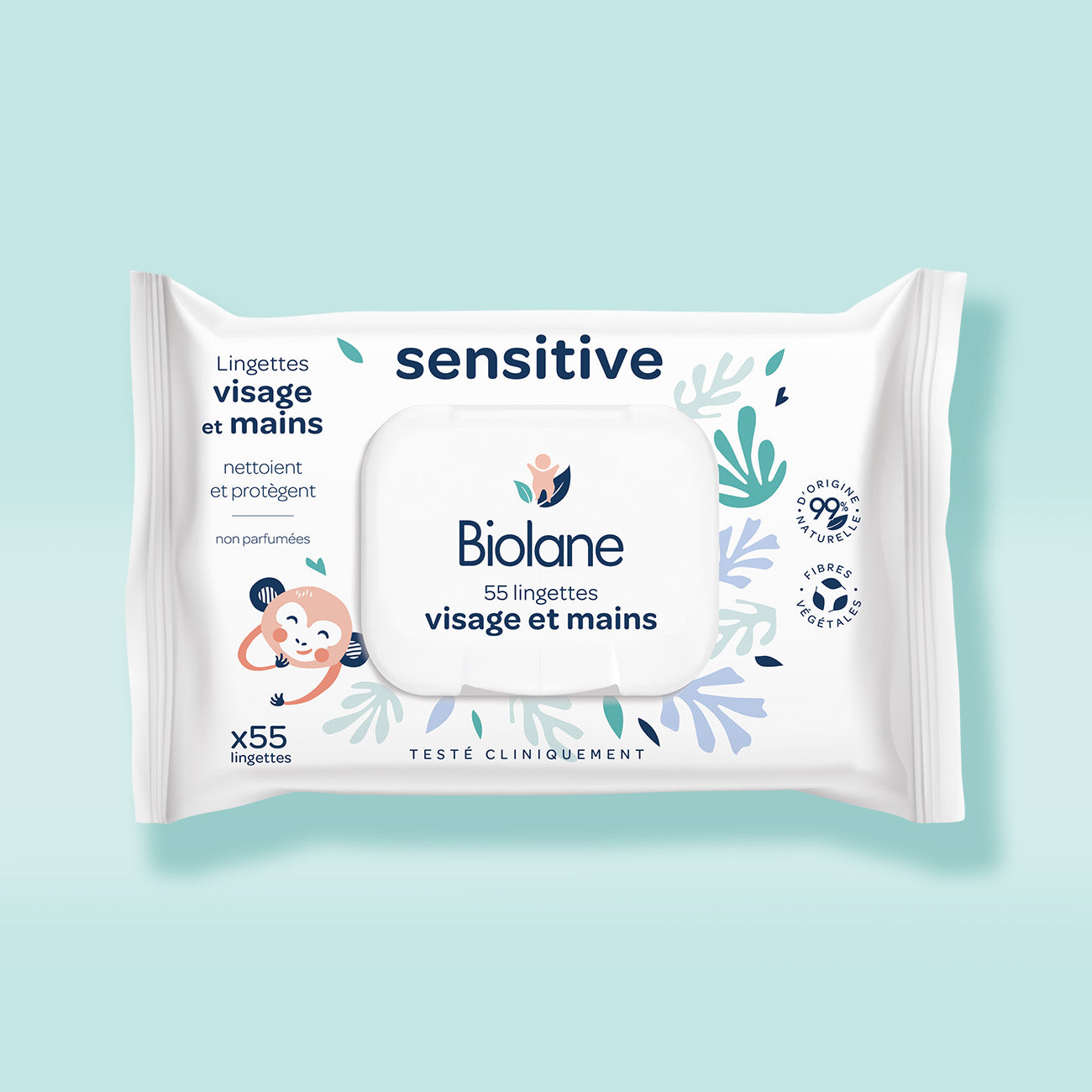 Lingettes visage et mains sensitive