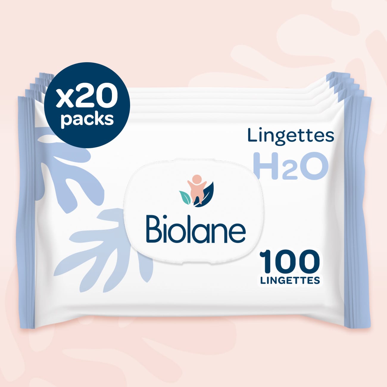 Lot de 20 Lingettes H2O x100