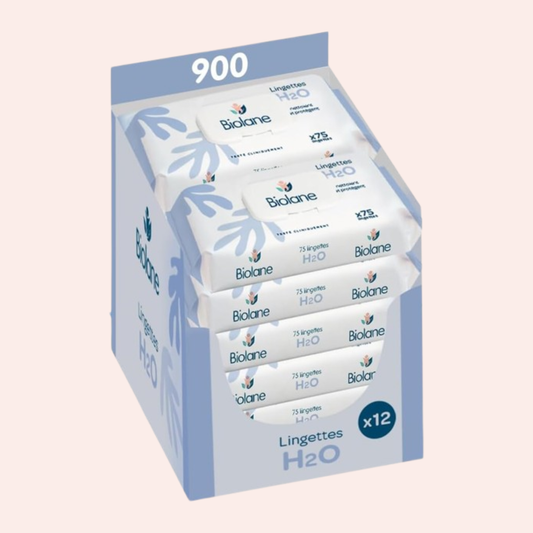 Lingettes H2O x75 lot de 12