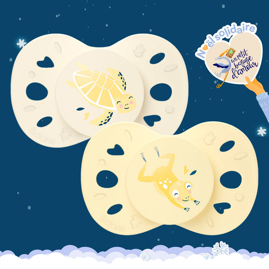 Lot de 2 sucettes anatomiques animaux