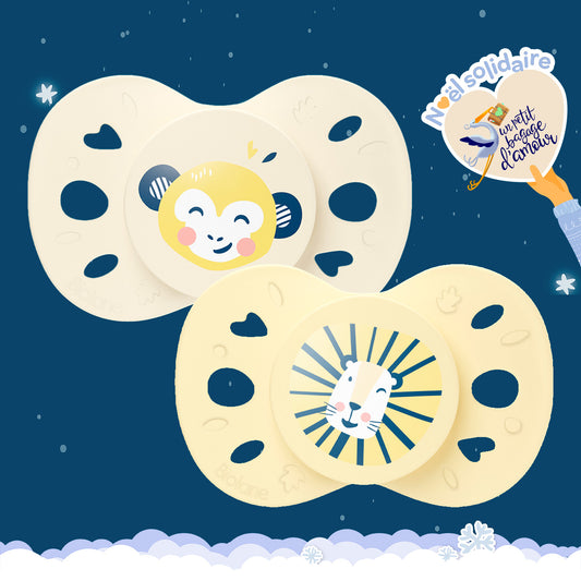 Lot de 2 sucettes anatomiques animaux