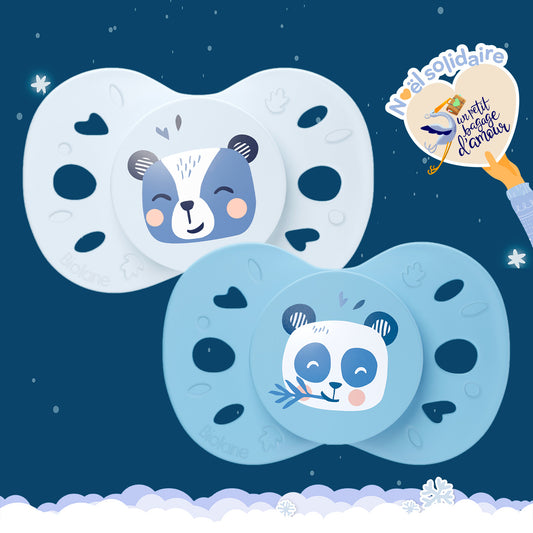 Lot de 2 sucettes anatomiques animaux