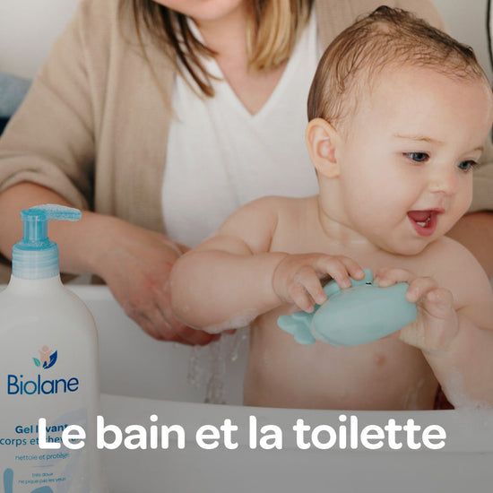 Biolane Lebanon - Pour prendre soin de votre bébé lors de la toilette, vous  avez besoin de quelques produits essentiels. Voici ceux à mettre  obligatoirement dans sa trousse de toilette dès la