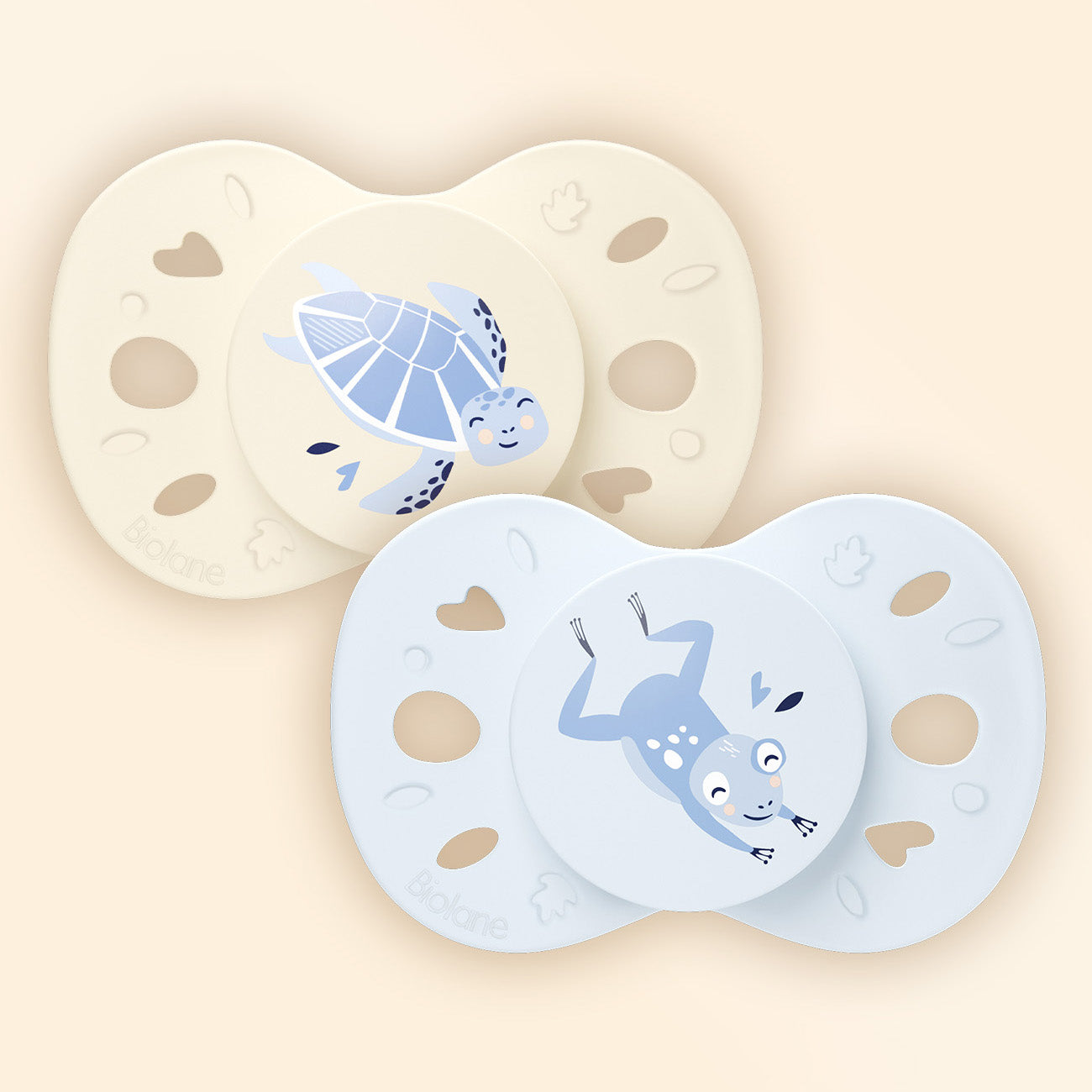 Lot de 2 sucettes anatomiques animaux