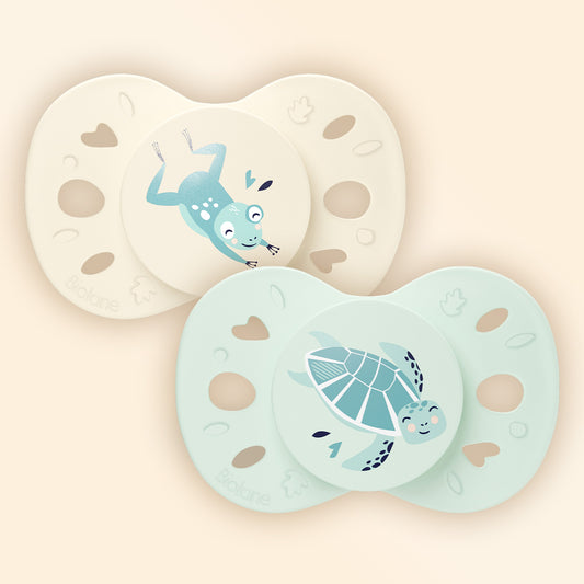 Lot de 2 sucettes anatomiques animaux