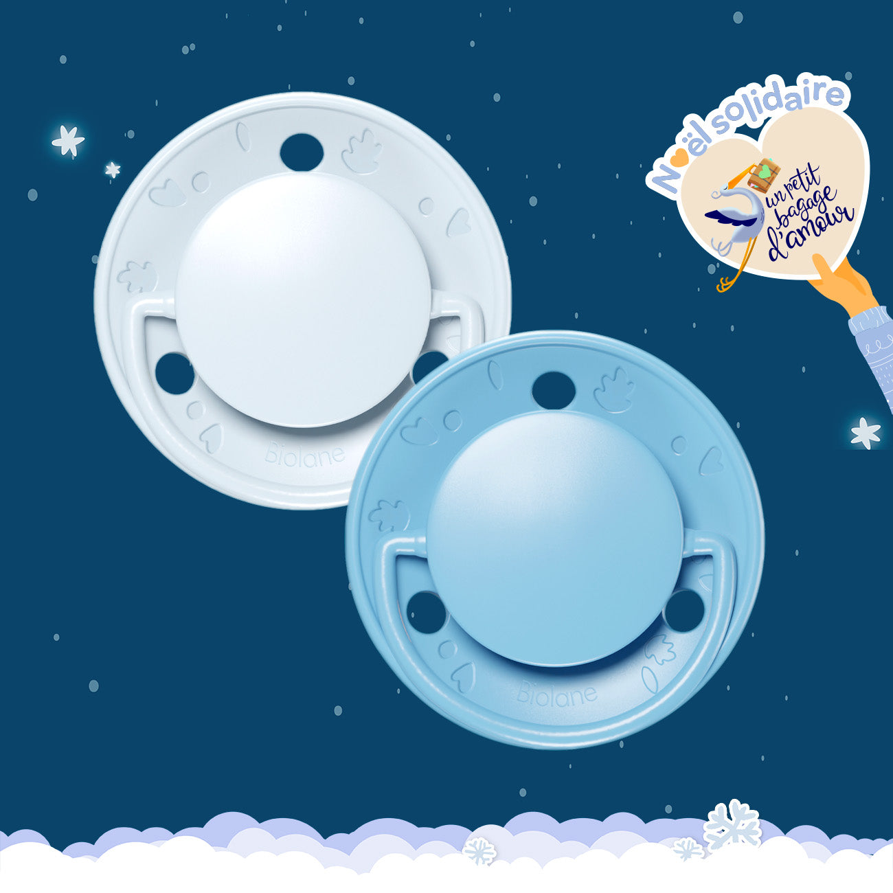 Lot de 2 sucettes rondes