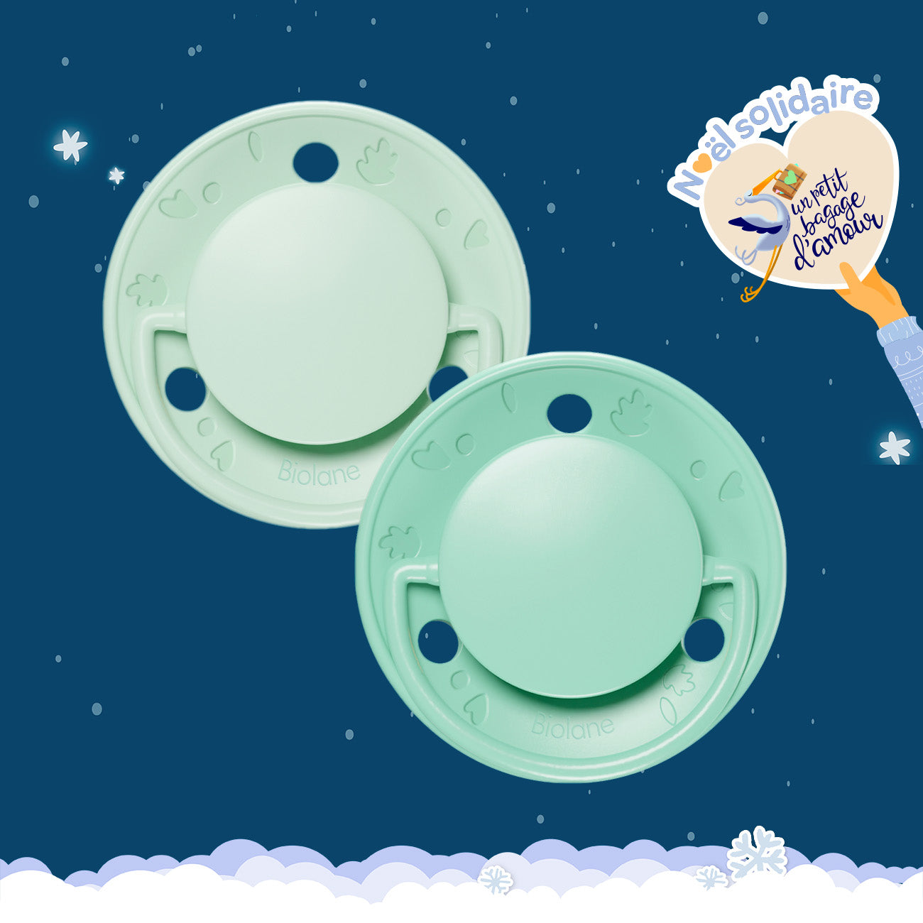 Lot de 2 sucettes rondes